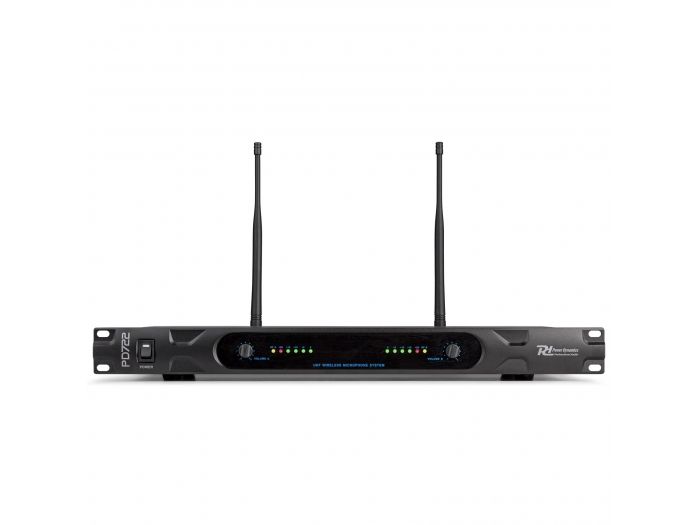 Power Dynamics PD722H 2 Canales UHF Microfono Inalambrico con 2 Microfonos 179140 - 3