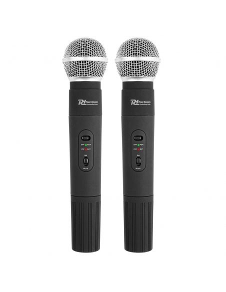 Power Dynamics PD722H 2 Canales UHF Microfono Inalambrico con 2 Microfonos 179140 - 5