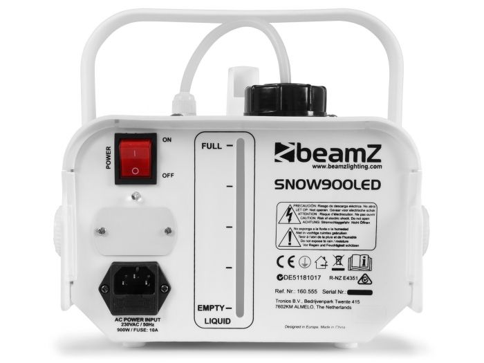 Beamz Snow900LED Maquina de nieve con 6 LEDs 