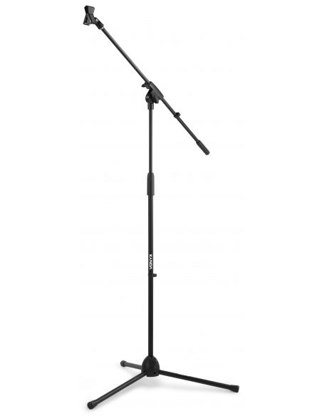 Vonyx MS10 Pie de microfono con pertiga, altura 1.6m, negro 180024