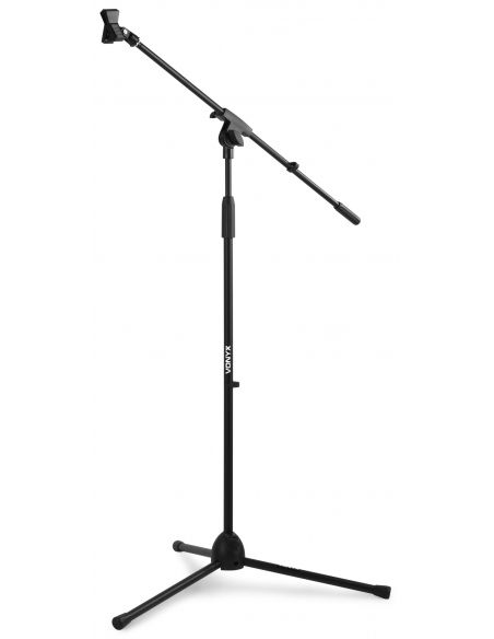 Vonyx MS10 Pie de microfono con pertiga, altura 1.6m, negro 180024