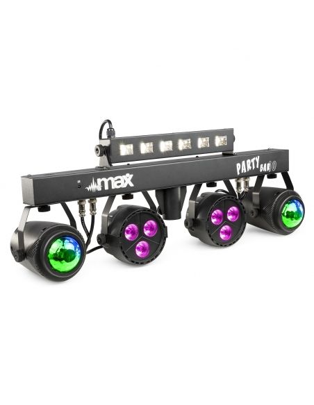 Max PartyBar10 Kit 2x Jelly Moon, 2xPAR y UV/Strobo 153008 - 6