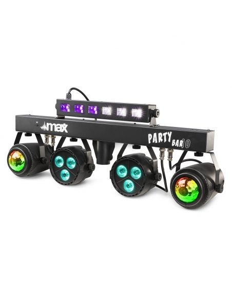 Max PartyBar10 Kit 2x Jelly Moon, 2xPAR y UV/Strobo 153008 - 7