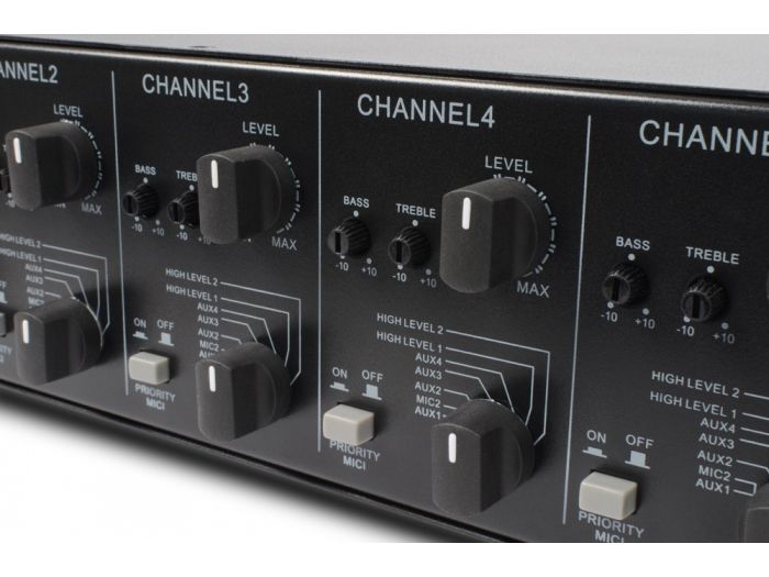 Power Dynamics PDV550M Amplificador Matrix linea de 100V 5x50W 5 Zonas | Mas Que Sonido