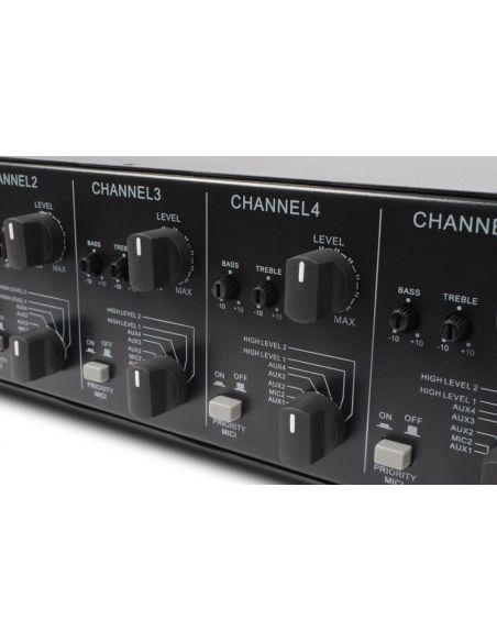 Power Dynamics PDV550M Amplificador Matrix linea de 100V 5x50W 5 Zonas | Mas Que Sonido