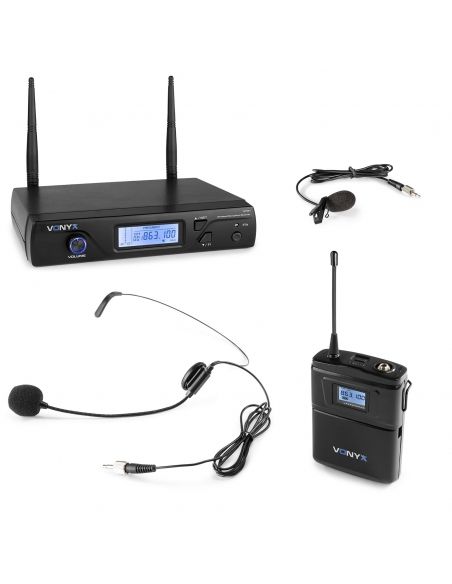 Vonyx WM61B Wirel.Micro UHF 16 Ch 1 Bodyp | Mas Que Sonido