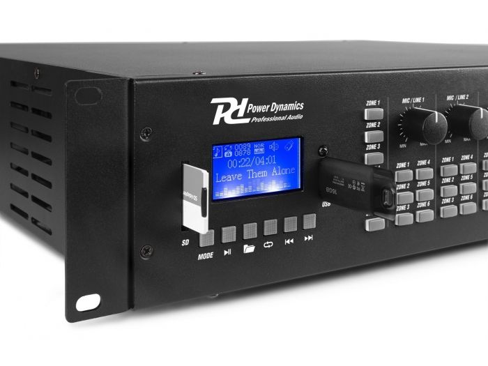 Power Dynamics PRM606 Amplificador matrix de 6 Zonas 6 x 60W línea de 100v 952161