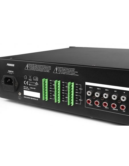 Power Dynamics PRM606 Amplificador matrix de 6 Zonas 6 x 60W línea de 100v 952161