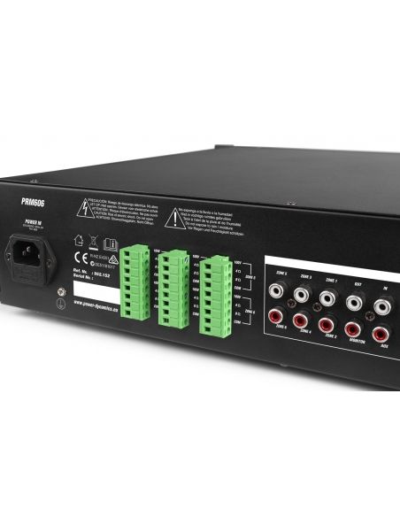 Power Dynamics PRM606 Amplificador matrix de 6 Zonas 6 x 60W línea de 100v 952161