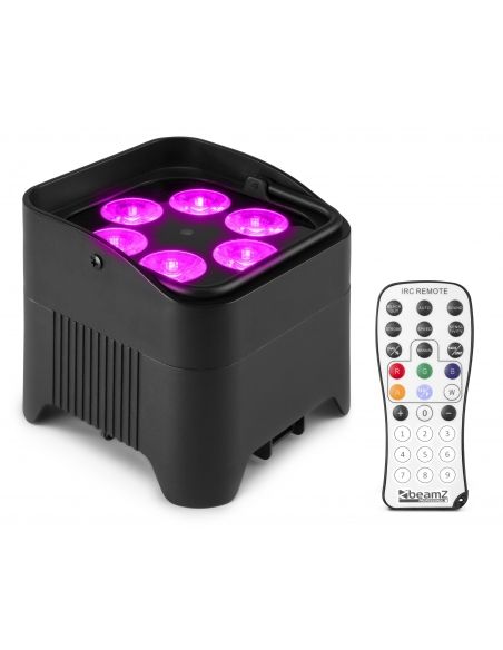 Beamz BBP96S Foco PAR con bateria 6x 12W WDMX 