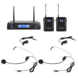 Vonyx WM62B Wirel.Micro UHF 16 Ch 2 Bodyp | Mas Que Sonido