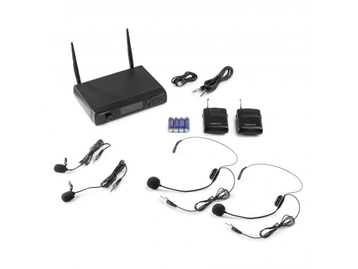 Vonyx WM62B Wirel.Micro UHF 16 Ch 2 Bodyp | Mas Que Sonido