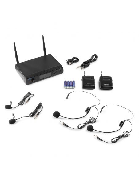 Vonyx WM62B Wirel.Micro UHF 16 Ch 2 Bodyp | Mas Que Sonido