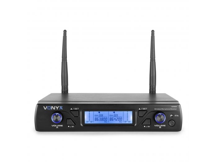 Vonyx WM62B Wirel.Micro UHF 16 Ch 2 Bodyp | Mas Que Sonido
