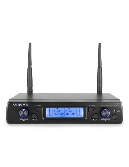 Vonyx WM62B Wirel.Micro UHF 16 Ch 2 Bodyp | Mas Que Sonido
