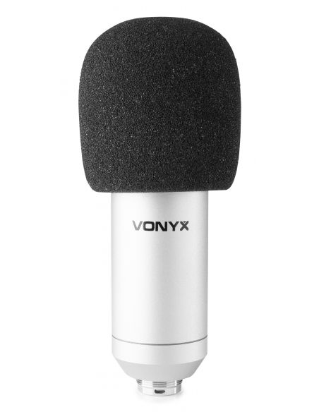 Vonyx CM300S Micrófono de estudio USB Plata 173508