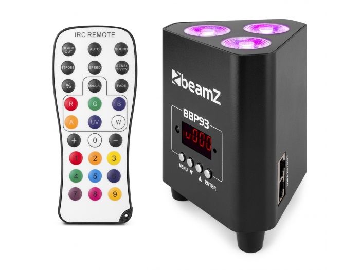 Beamz BBP93 Foco PAR Batería 3x 10W 