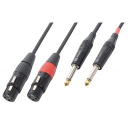 PD-Connex CX62-1 Cable 2xXLR Hembra-2x6.3 Mono 1.5m 177066 - 1