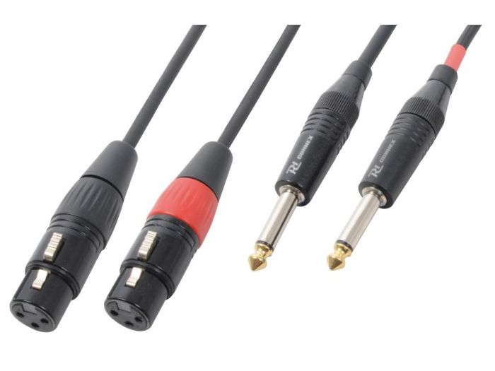 PD-Connex CX62-1 Cable 2xXLR Hembra-2x6.3 Mono 1.5m 177066 - 1