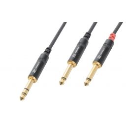 PD-Connex CX76-1 Cable 6.3 Stereo- 2x6.3 Mono 1,5m 177042 - 1