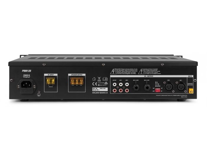 Power Dynamics PRM120 Mezclador amplificador 100V 6 canales 120W 952152