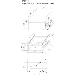 Power Dynamics PD-F4U10 19\" Caja rack 10U para mezclador 2
