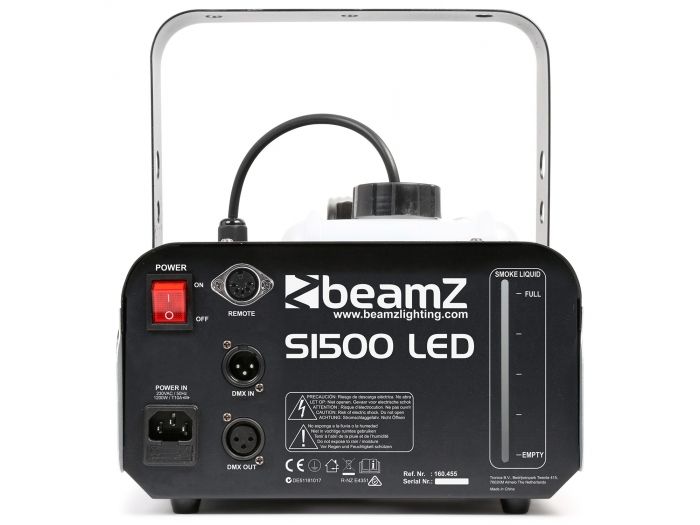 Beamz S1500LED Maquina de Humo con Leds 9x 3W RGB DMX