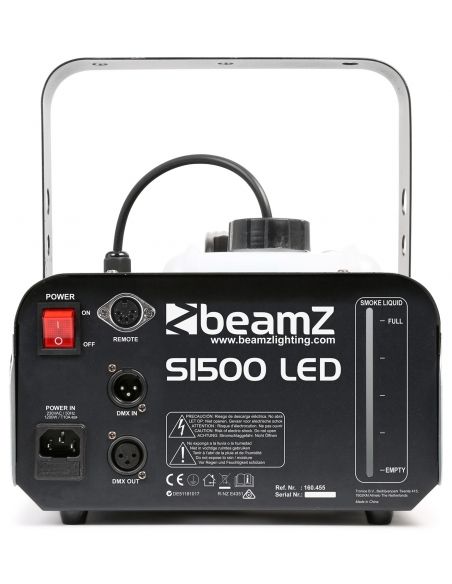Beamz S1500LED Maquina de Humo con Leds 9x 3W RGB DMX