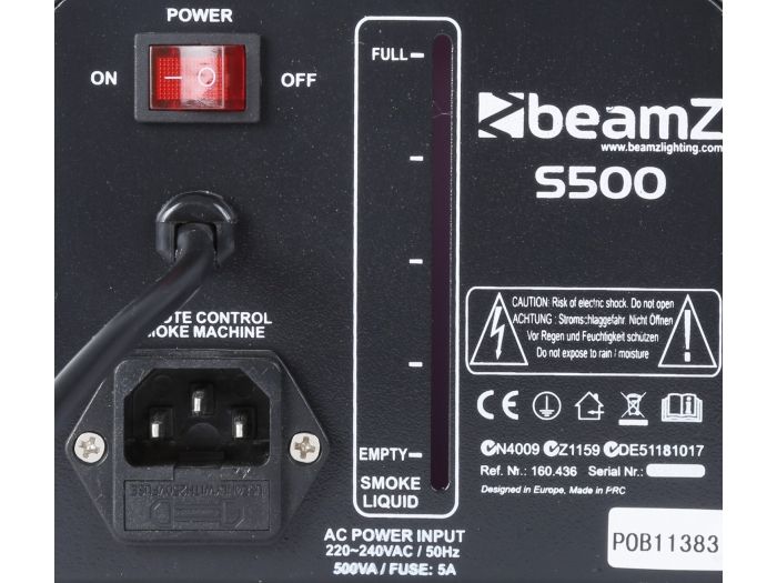 beamZ S500 Máquina de humo incluido líquido 160436