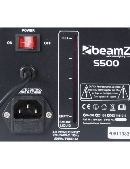 beamZ S500 Máquina de humo incluido líquido 160436