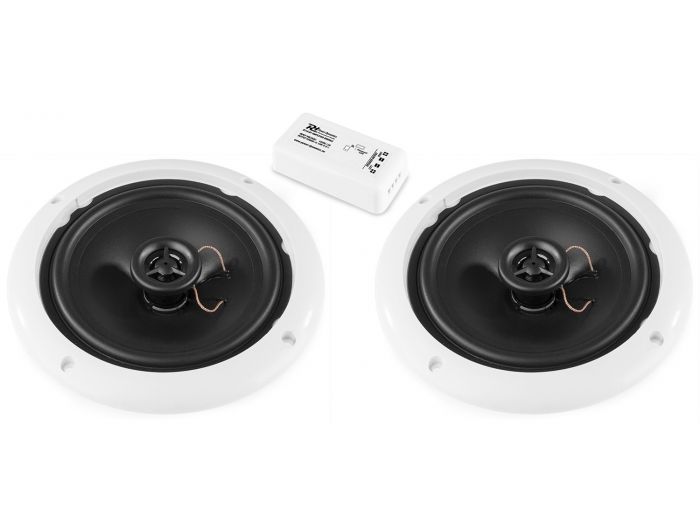 Power Dynamics BT10SET Amplificador estereo compacto BT con altavoces de techo 5" 952506 - 2