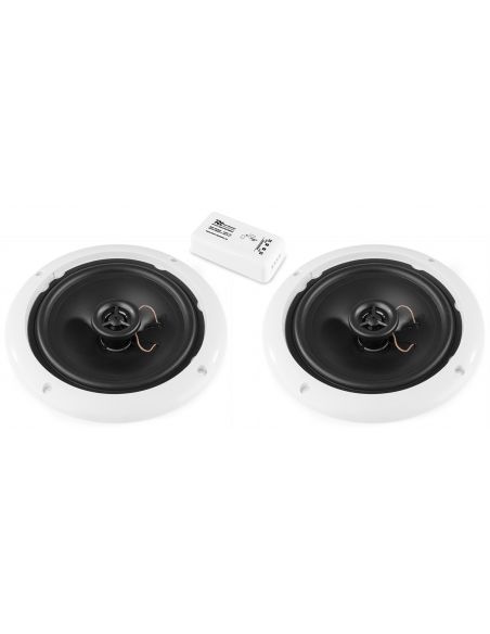 Power Dynamics BT10SET Amplificador estereo compacto BT con altavoces de techo 5" 952506 - 2