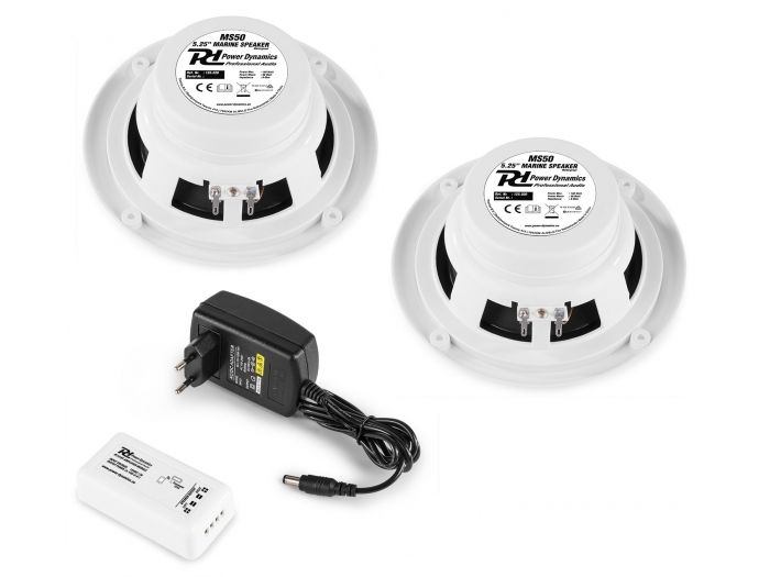 Power Dynamics BT10SET Amplificador estereo compacto BT con altavoces de techo 5" 952506 - 3