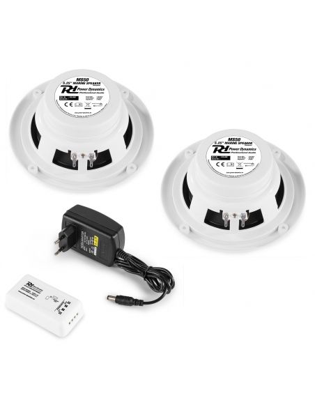 Power Dynamics BT10SET Amplificador estereo compacto BT con altavoces de techo 5" 952506 - 3