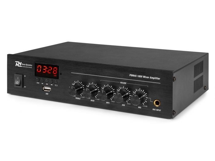 Power Dynamics PDM45 Mezclador – Amplificador 100V con BT y reproductor media 45W 952078