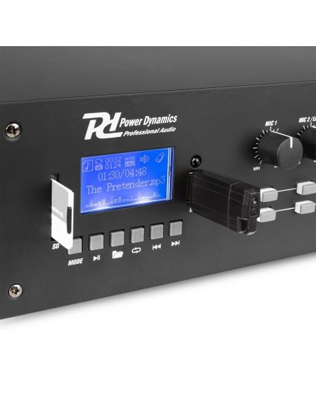 Power Dynamics PRM1202 Amplificador Matricial 2 Zonas Línea 100V 2 x 120W 952160