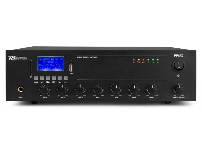Power Dynamics PPA50 Mezclador amplificador 100V - 50W 952082