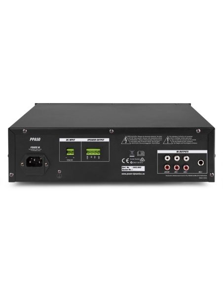 Power Dynamics PPA50 Mezclador amplificador 100V - 50W 952082