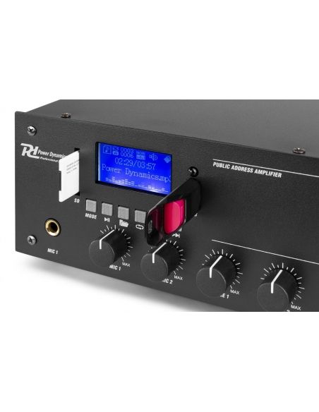 Power Dynamics PPA502 Mezclador amplificador 100V - 50W 2 Zonas 952084