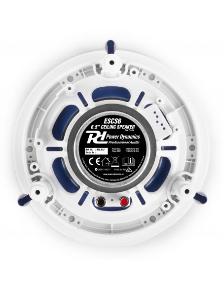 Power Dynamics ESCS6 Conjunto altavoces de techo de bajo perfil 6,5” 952612