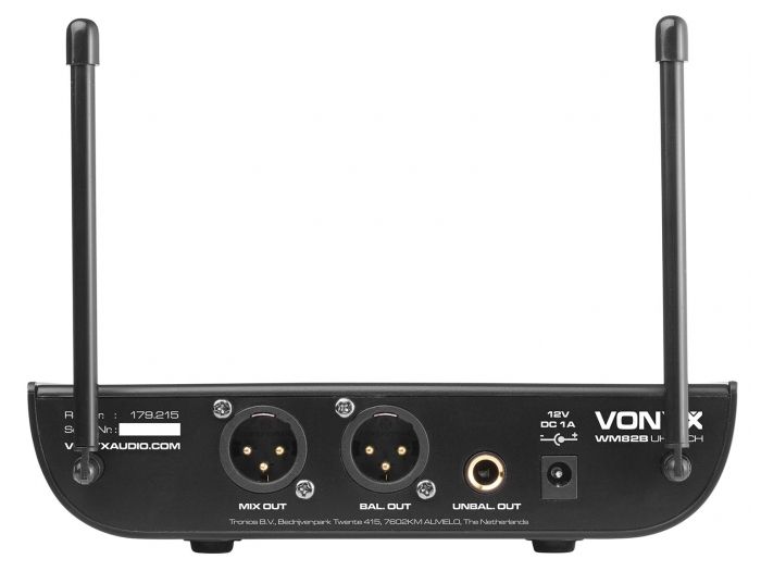 Vonyx WM82C Micro UHF digital 2ch BP+HH | Mas Que Sonido