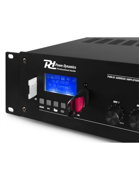 Power Dynamics PRM360 Mezclador amplificador 100V 6 canales 4-Zonas 360W 952156