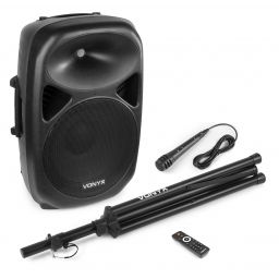 Vonyx SPS12A Kit de altavoz 12” activo con Mp3 y trípode 178132 - 1 2