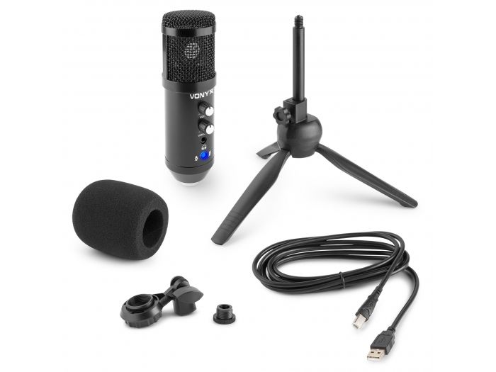 Vonyx CM320B Micrófono estudio USB Negro con Echo 173550 - 2