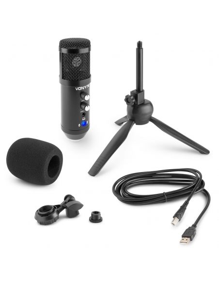 Vonyx CM320B Micrófono estudio USB Negro con Echo 173550 - 2