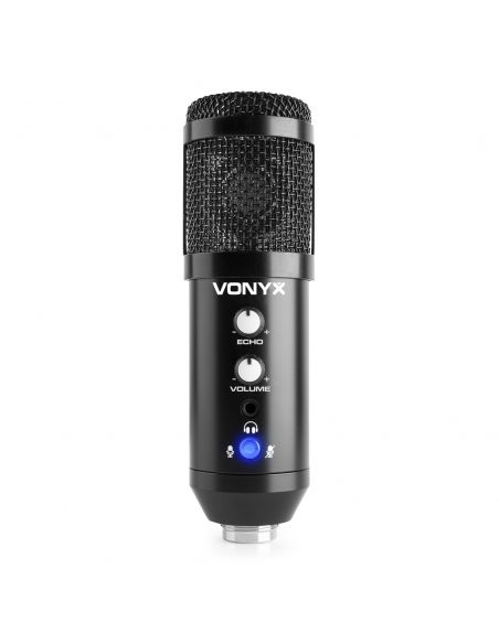 Vonyx CM320B Micrófono estudio USB Negro con Echo 173550 - 4