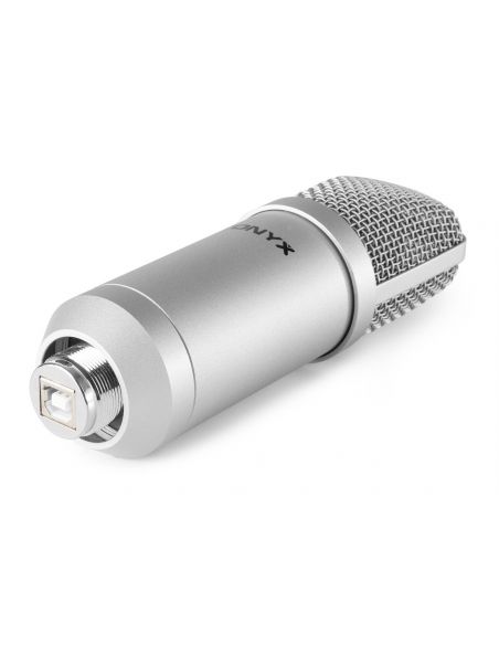 Vonyx CMS300S Micrófono de estudio Set USB Plata 173514