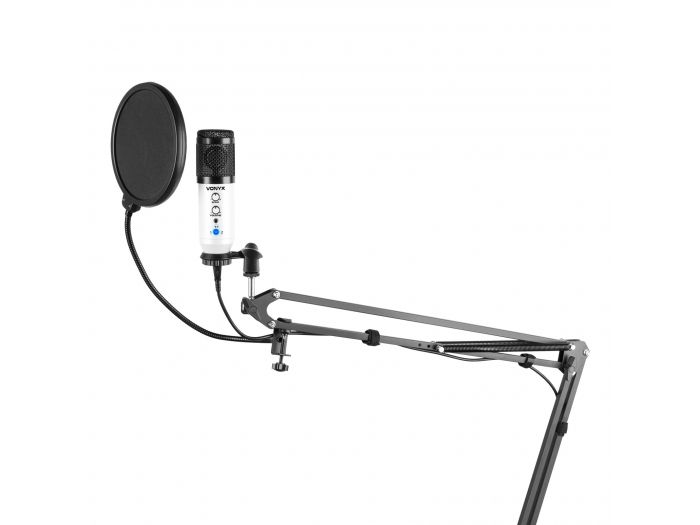 Vonyx CMS320W Kit de micrófono estudio USB Blanco con Echo 173560 - 3
