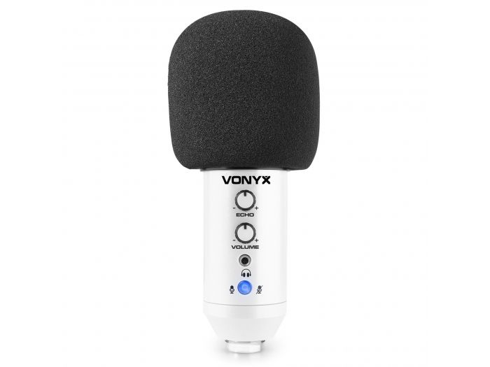 Vonyx CMS320W Kit de micrófono estudio USB Blanco con Echo 173560 - 6