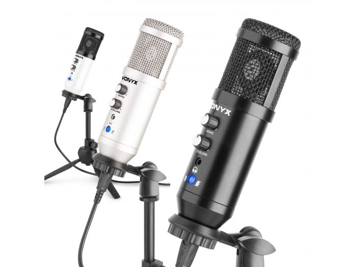 Vonyx CM320W Micrófono estudio USB Blanco con Echo 173554 - 8